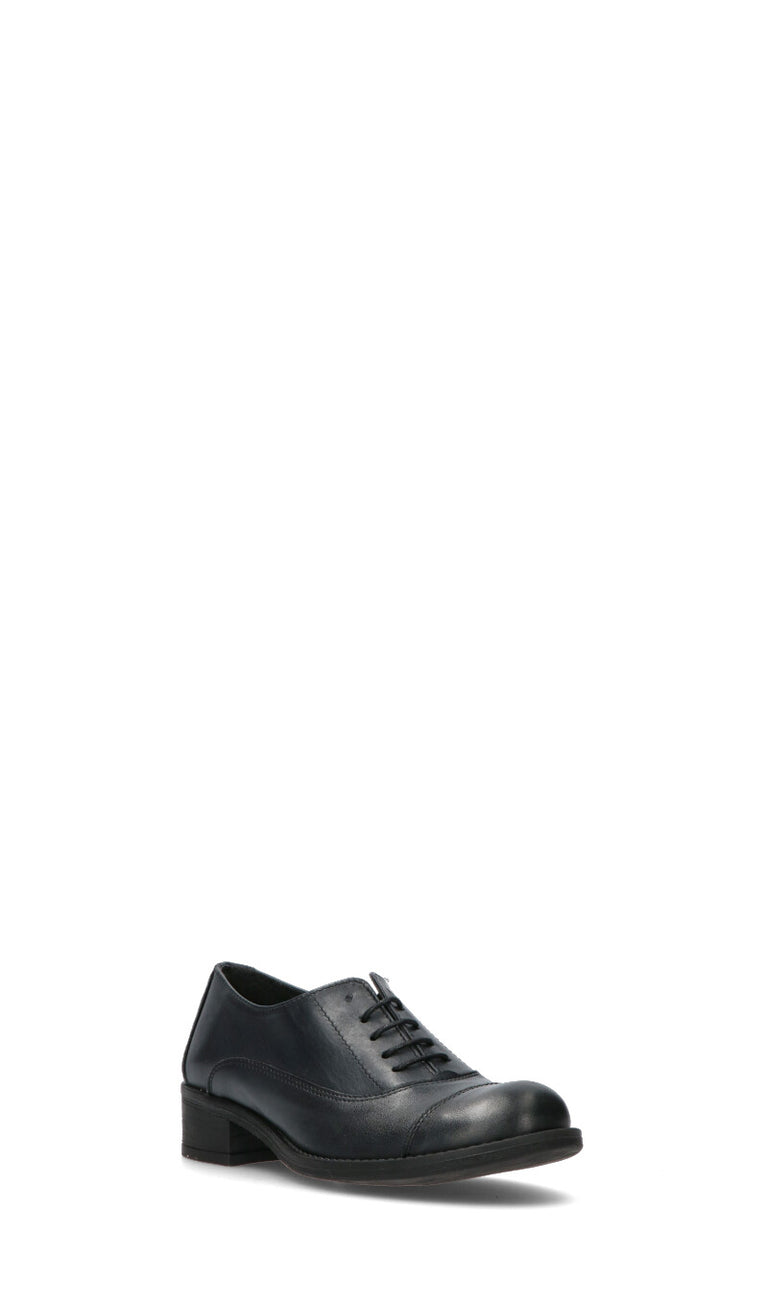 NEROFUMO Stringata donna blu in pelle