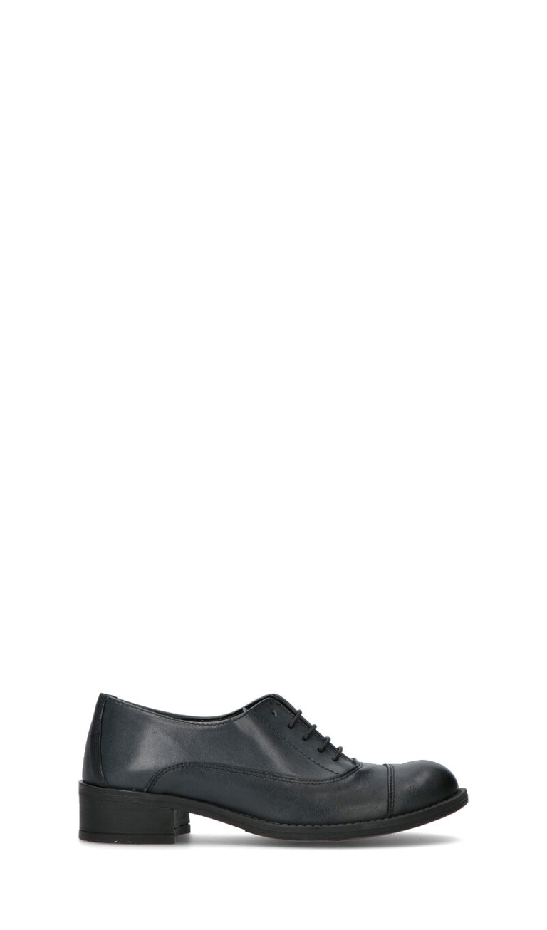NEROFUMO Stringata donna blu in pelle