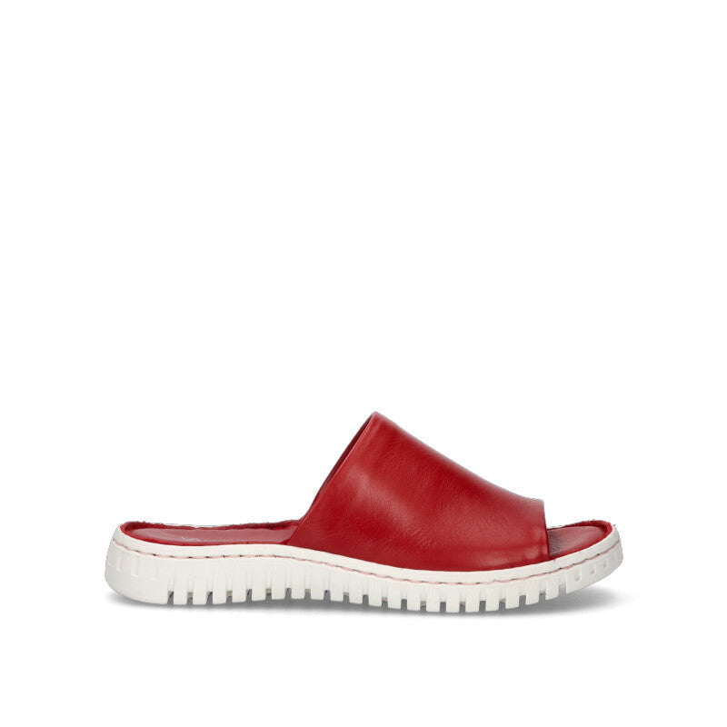 VARIOPINTO Ciabatta donna rossa in pelle