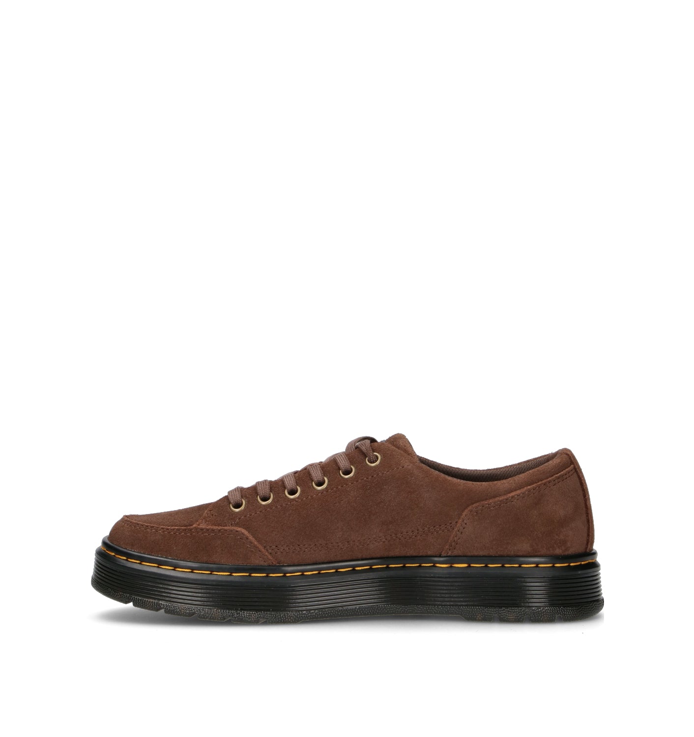 DR. MARTENS BROOKLINE 6 EYE Sneaker uomo marrone in suede