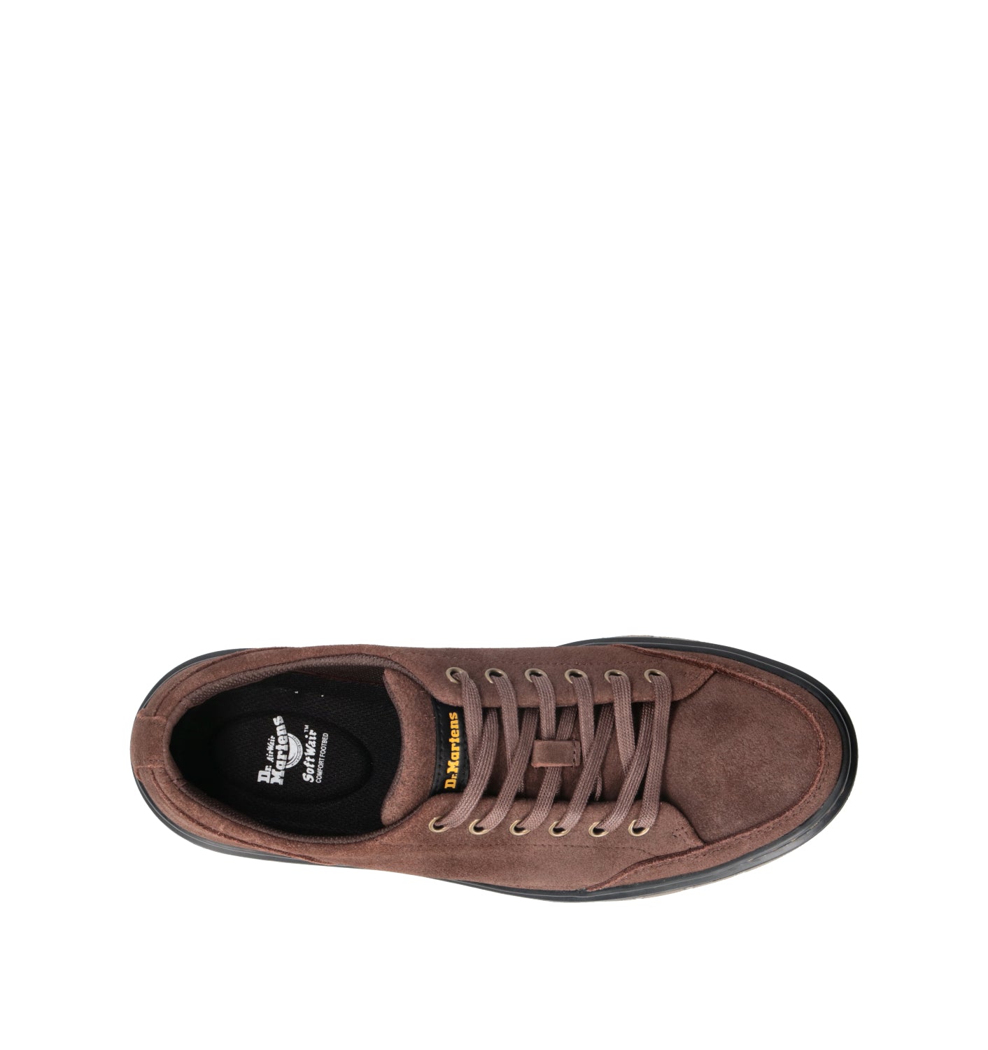 DR. MARTENS BROOKLINE 6 EYE Sneaker uomo marrone in suede