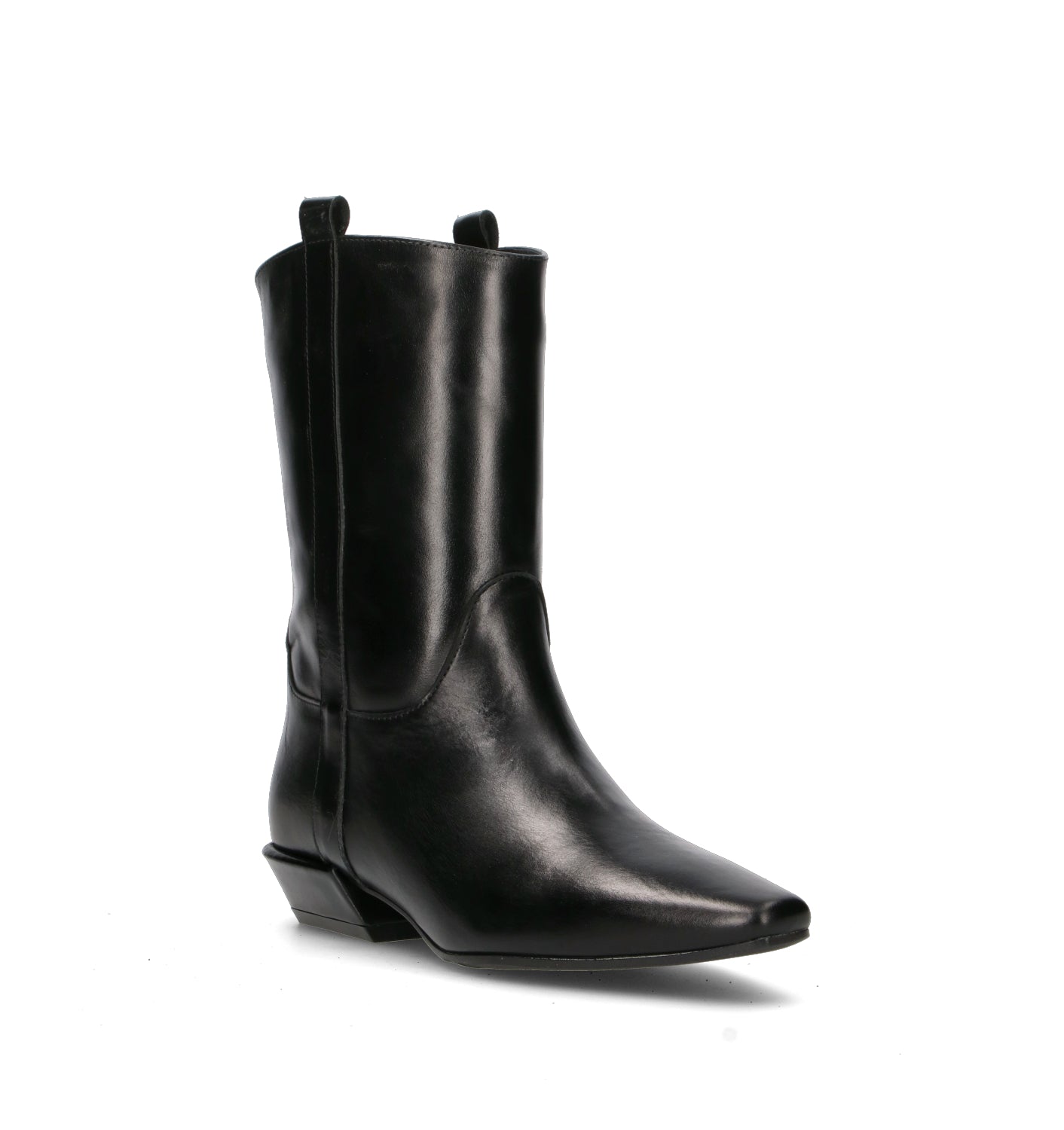 LARA MAY Tronchetto donna nero in pelle