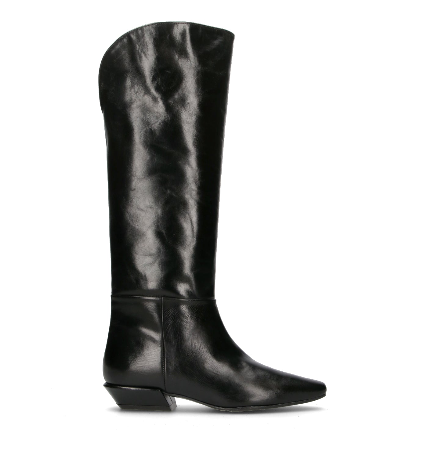 LARA MAY Stivale donna nero in pelle