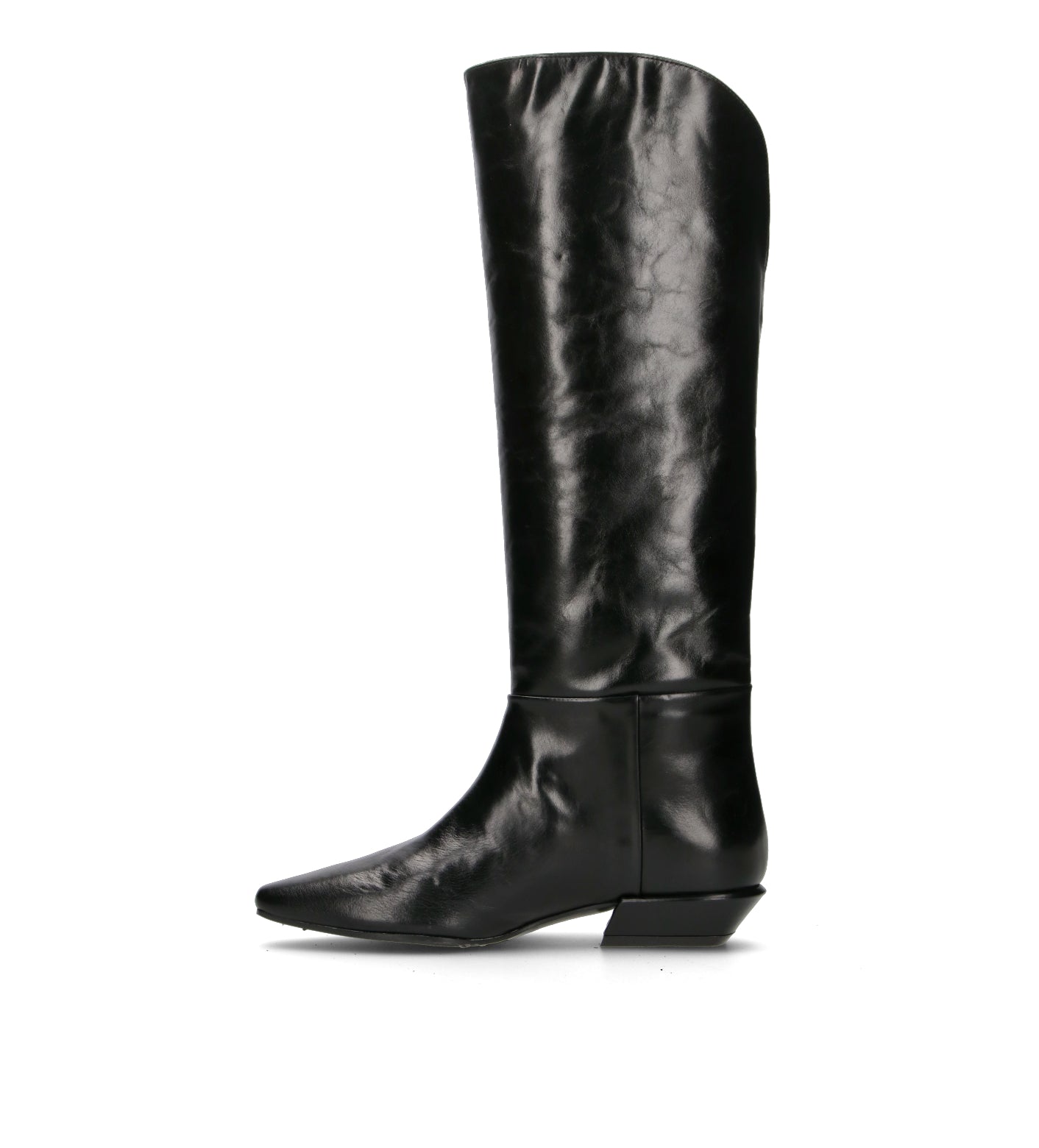LARA MAY Stivale donna nero in pelle