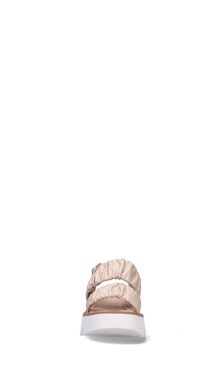 EMANUELLE VEE Sandalo donna beige in pelle