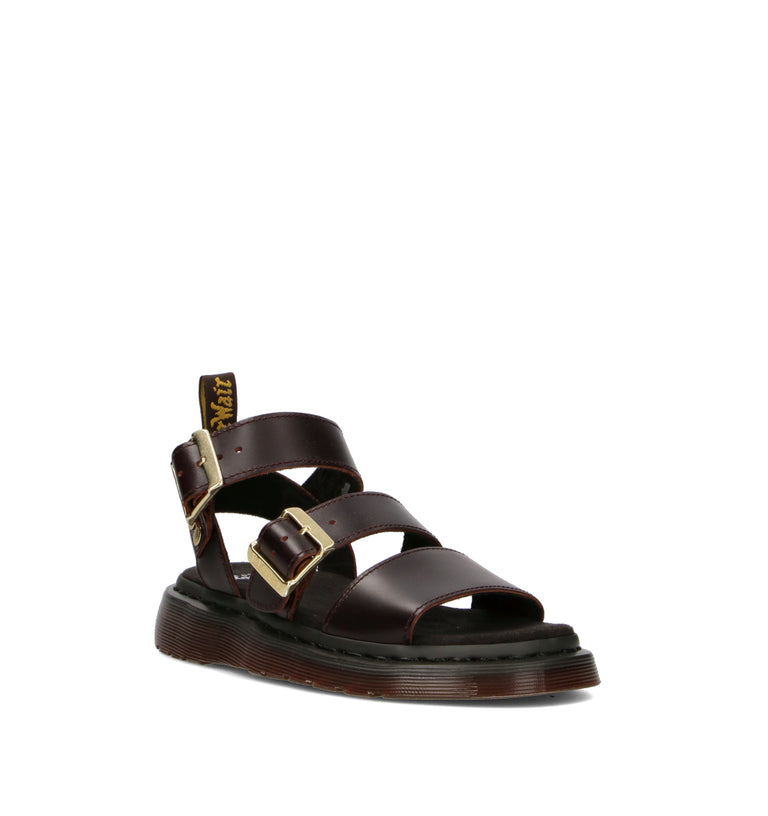DR. MARTENS Sandalo donna marrone in pelle