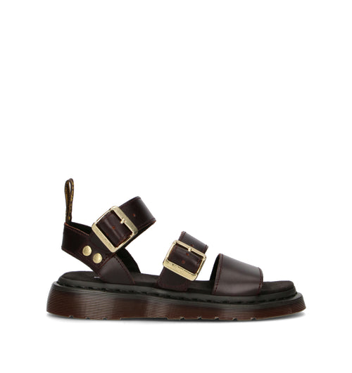 DR. MARTENS Sandalo donna marrone in pelle