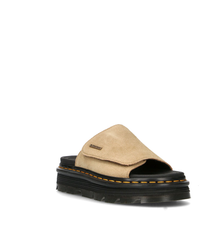 DR. MARTENS ZEBZAG SLIDE Ciabatta donna beige in suede