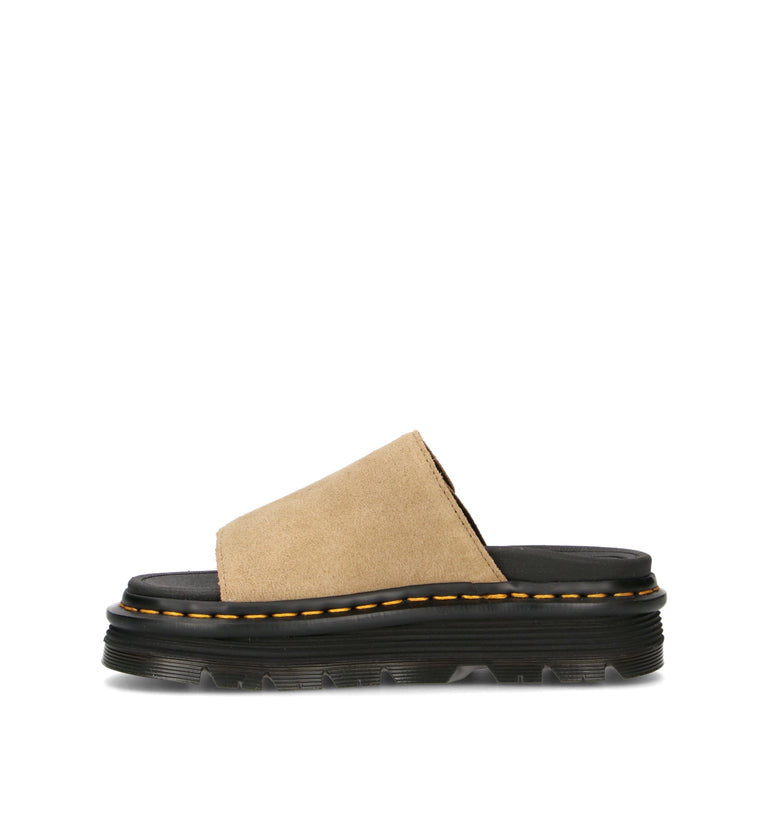 DR. MARTENS ZEBZAG SLIDE Ciabatta donna beige in suede
