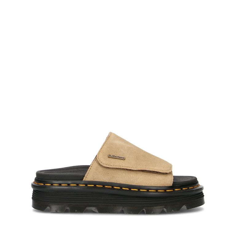 DR. MARTENS ZEBZAG SLIDE Ciabatta donna beige in suede