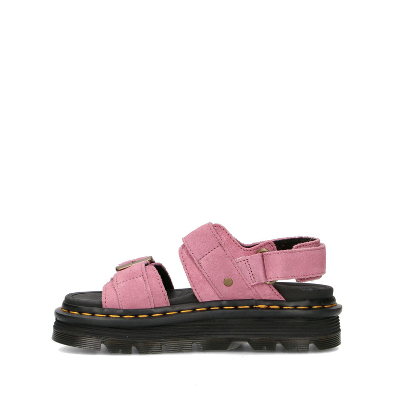 DR. MARTENS ZEBZAG SANDAL Sandalo donna rosa in suede