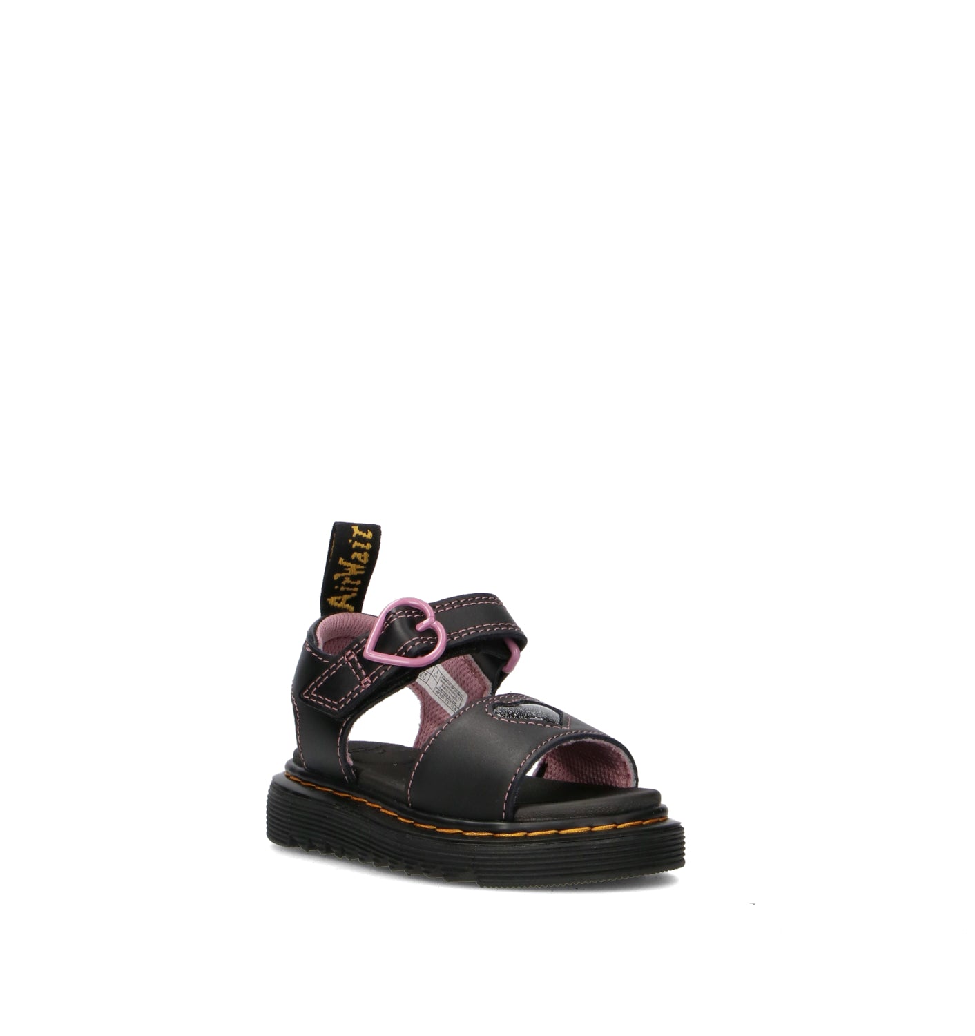 DR. MARTENS Sandalo bimba nero in pelle