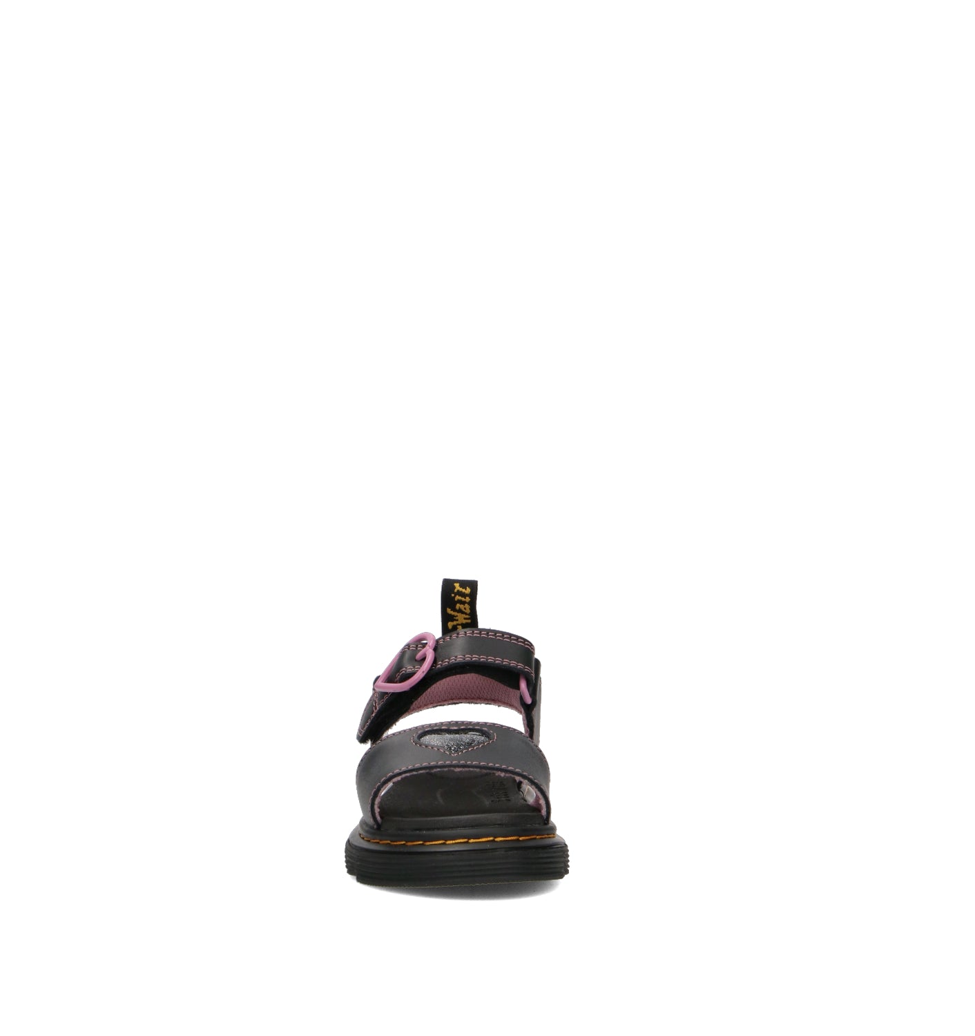 DR. MARTENS Sandalo bimba nero in pelle