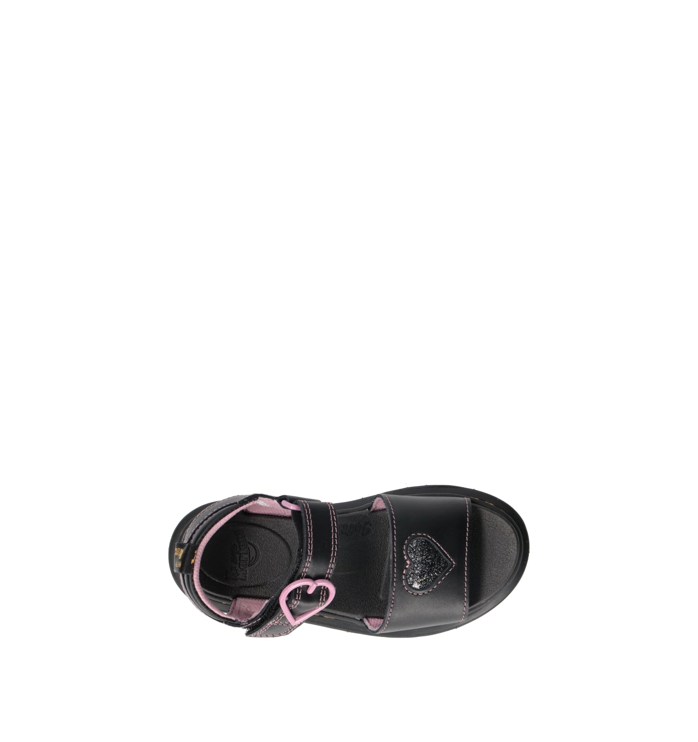 DR. MARTENS Sandalo bimba nero in pelle
