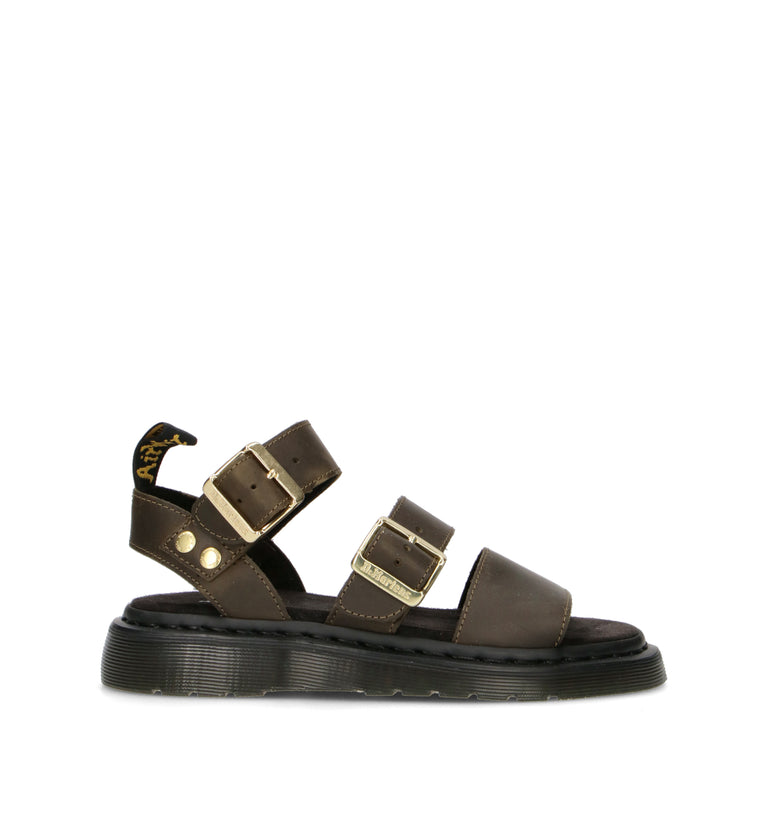 DR. MARTENS GRYPHON Sandalo donna oliva in pelle