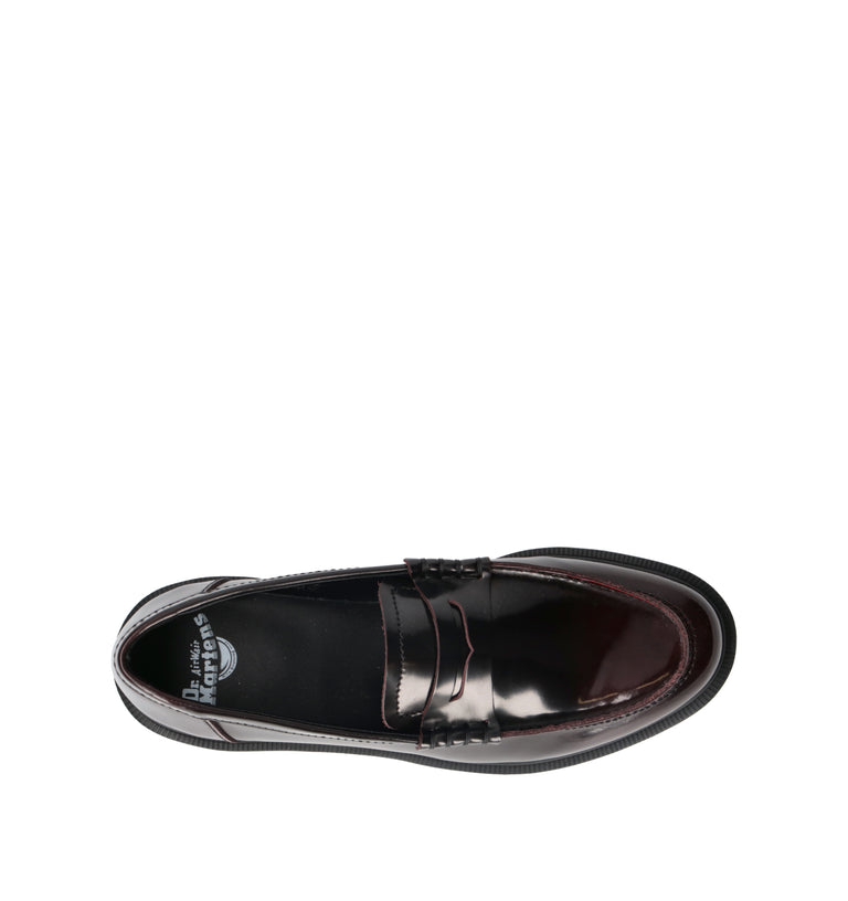 DR. MARTENS Mocassino uomo bordeaux in pelle