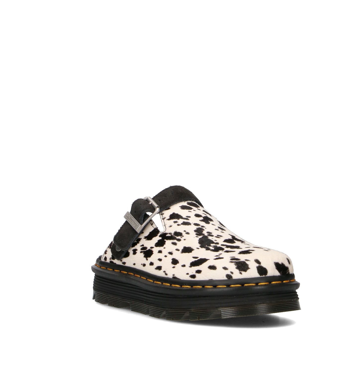 DR. MARTENS Sabot donna bianca/nera in cavallino
