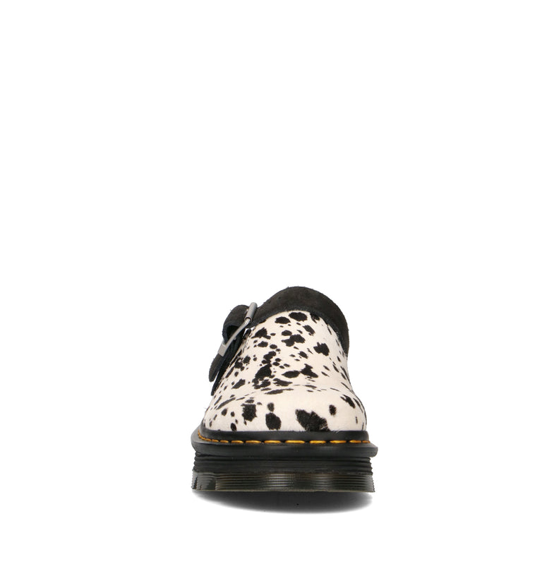 DR. MARTENS Sabot donna bianca/nera in cavallino