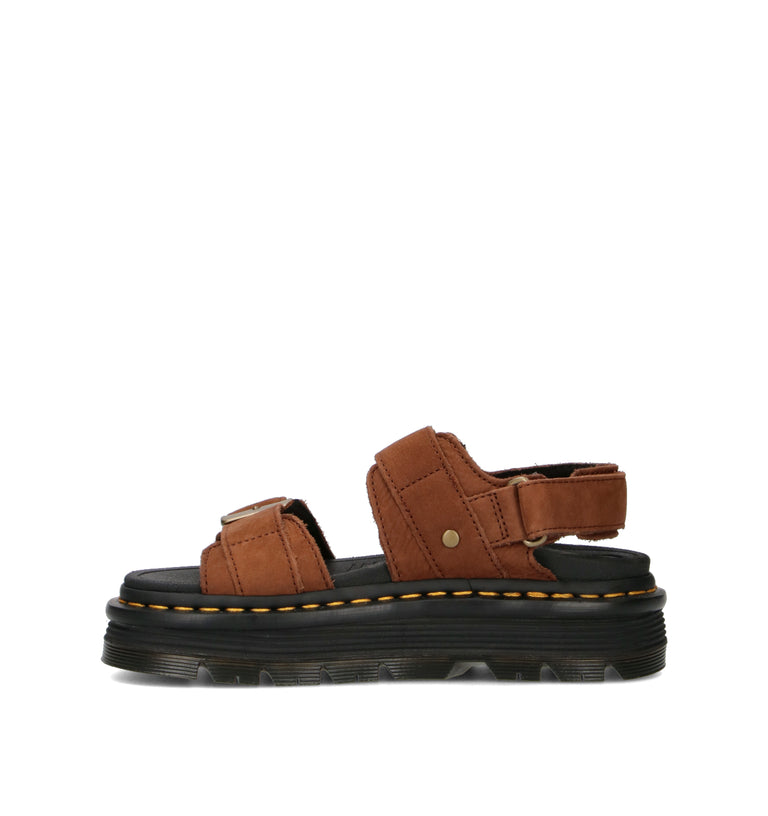 DR. MARTENS Sandalo donna marrone in pelle