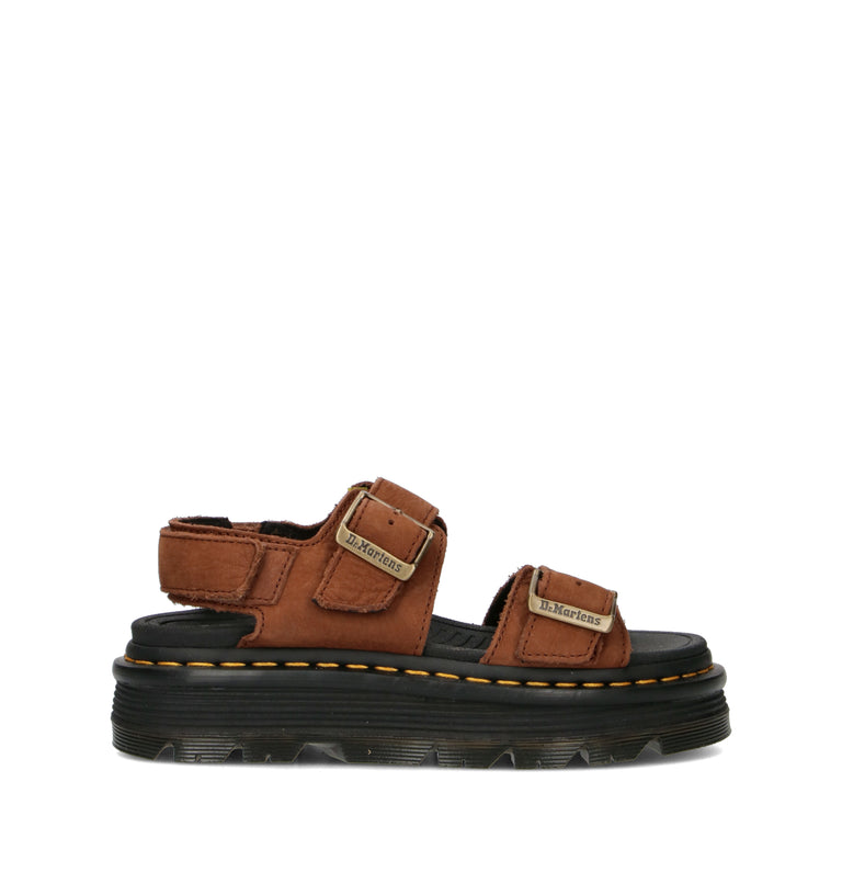 DR. MARTENS Sandalo donna marrone in pelle