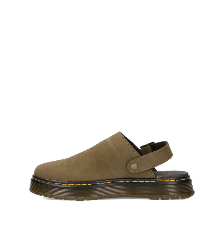 DR. MARTENS BROOKLINE MULE Sabot uomo oliva in nabuk