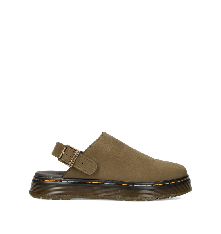 DR. MARTENS BROOKLINE MULE Sabot uomo oliva in nabuk