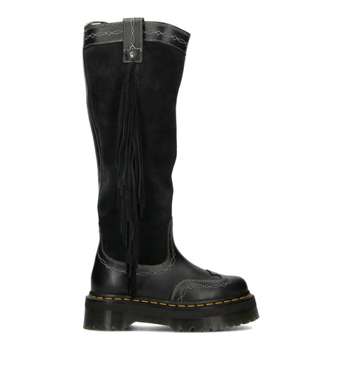 DR. MARTENS QUAD HI DR Stivale donna nero in pelle