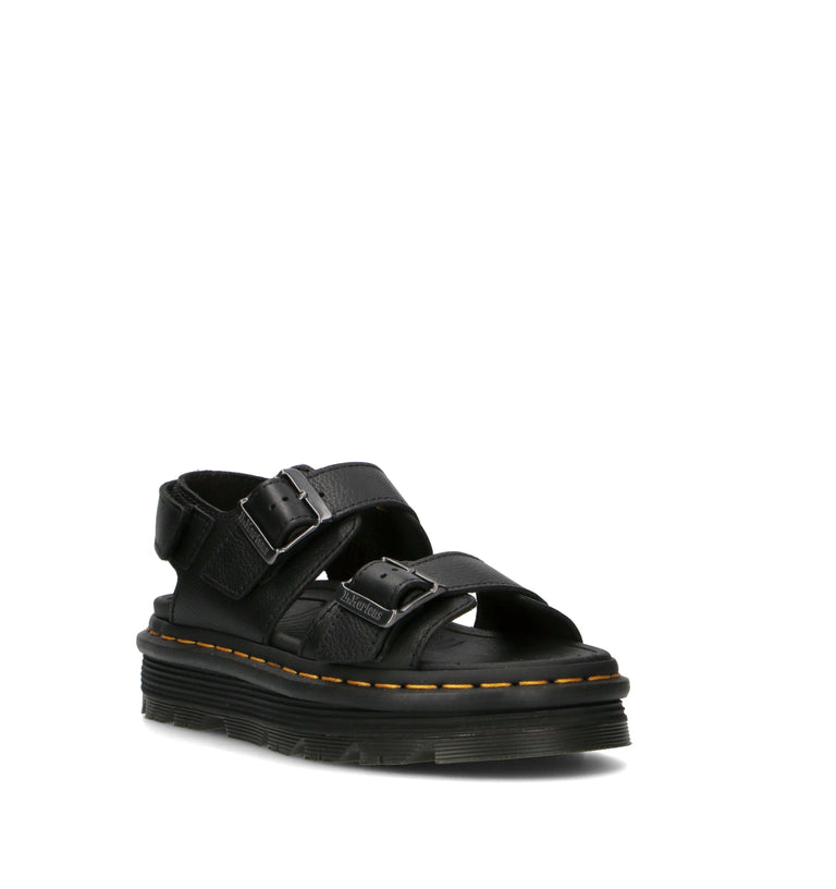 DR. MARTENS ZEBZAG Sandalo donna nero in pelle