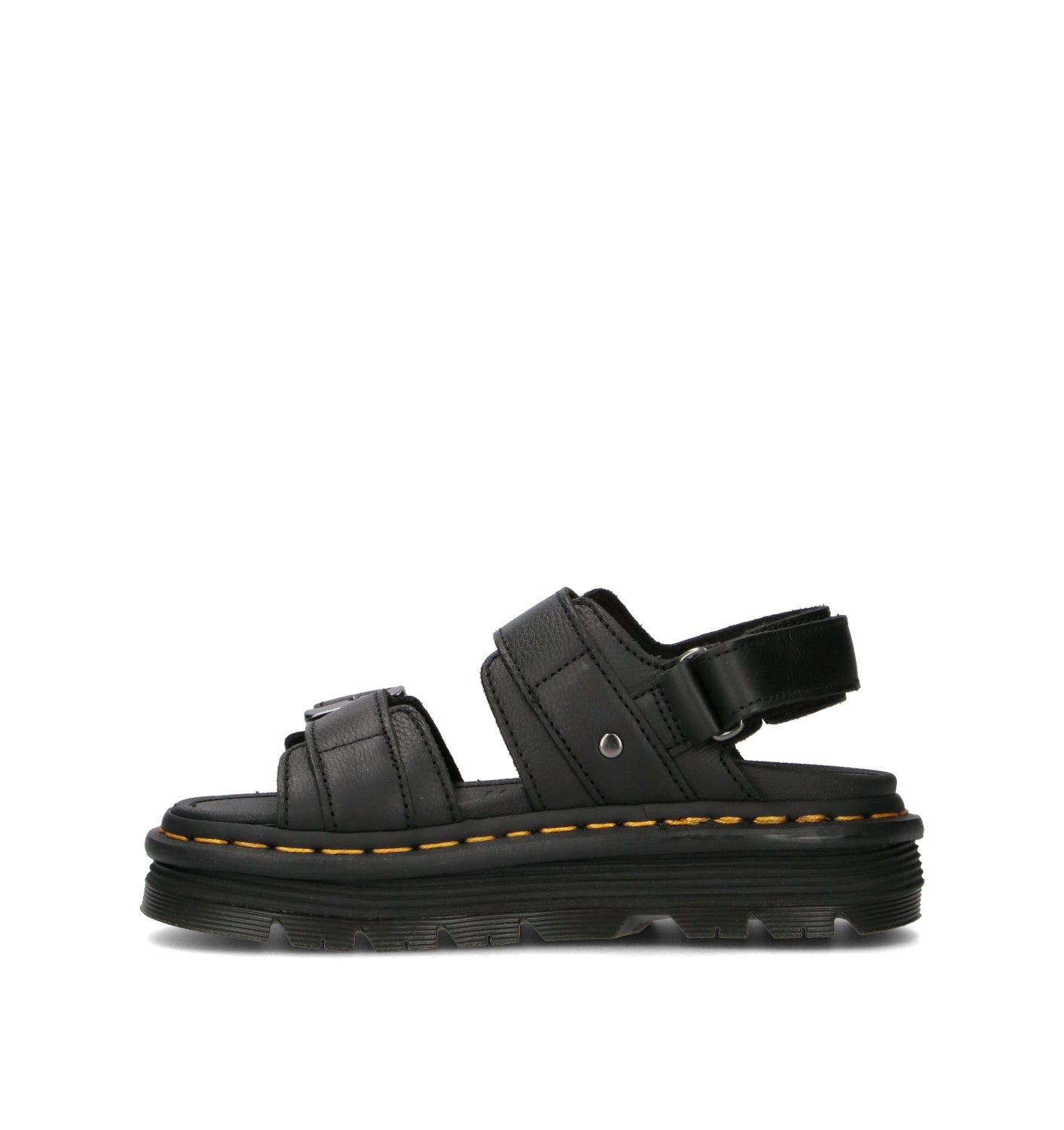DR. MARTENS ZEBZAG Sandalo donna nero in pelle