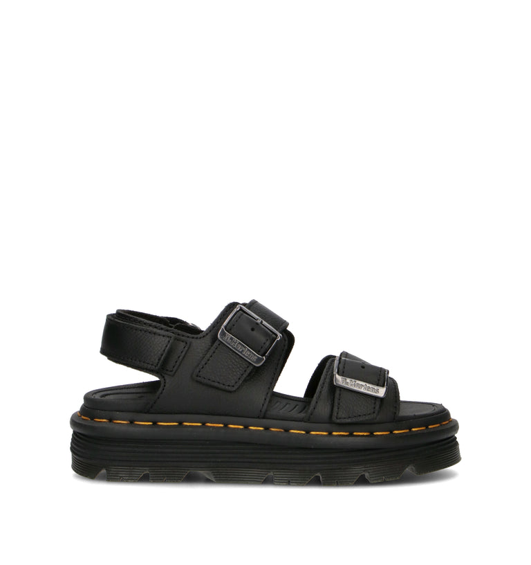 DR. MARTENS ZEBZAG Sandalo donna nero in pelle