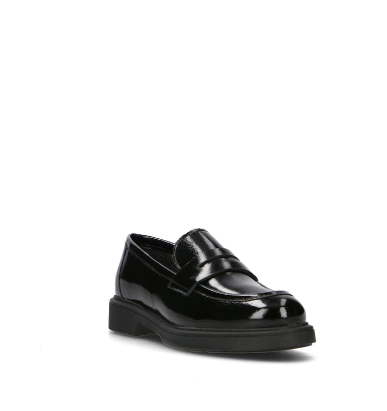 ROSA E ROSA Mocassino donna nero in pelle