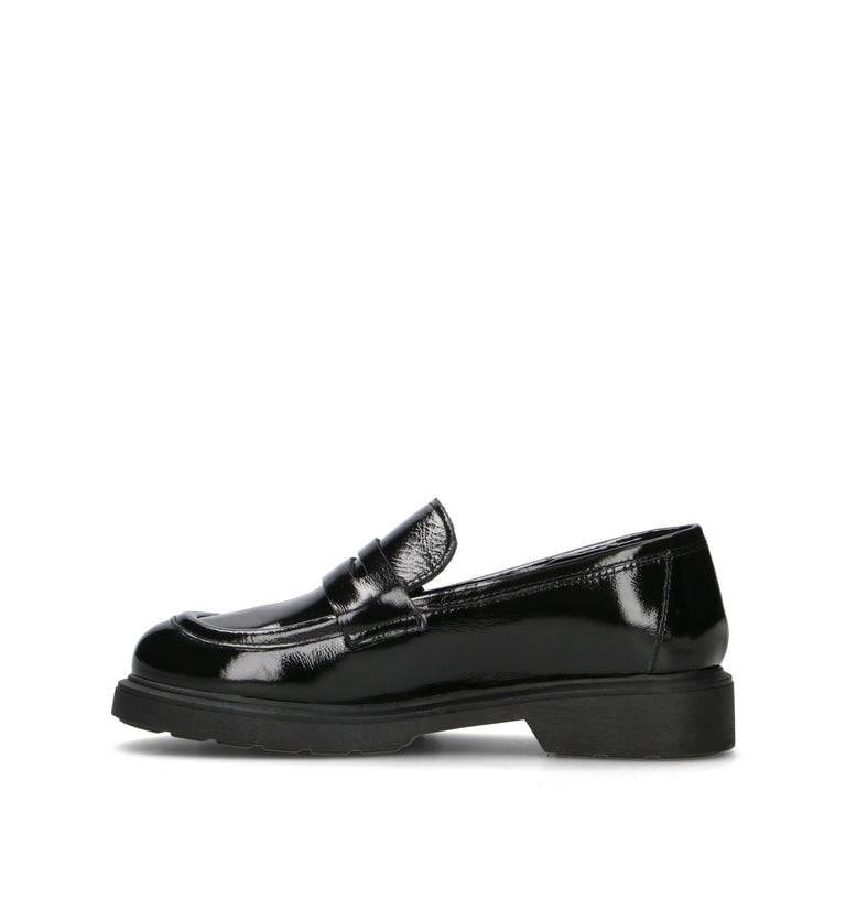 ROSA E ROSA Mocassino donna nero in pelle