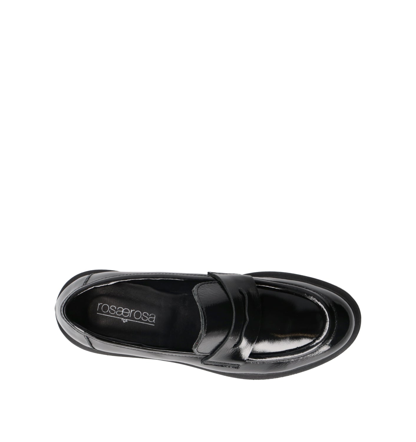 ROSA E ROSA Mocassino donna nero in pelle