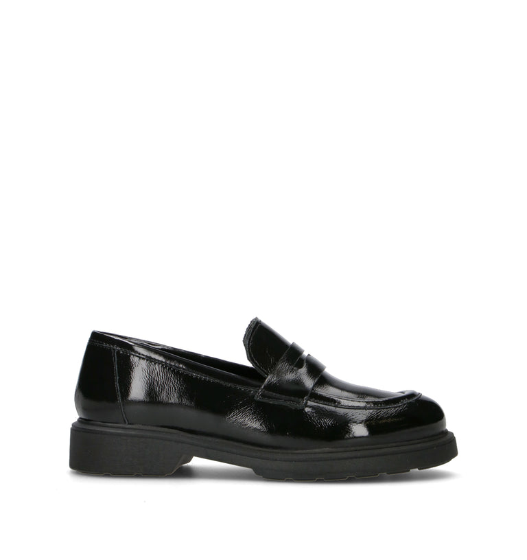 ROSA E ROSA Mocassino donna nero in pelle