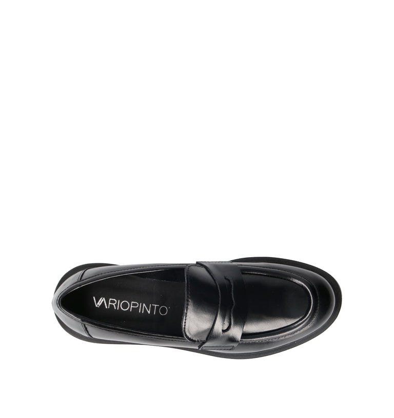 VARIOPINTO Mocassino donna nero in pelle
