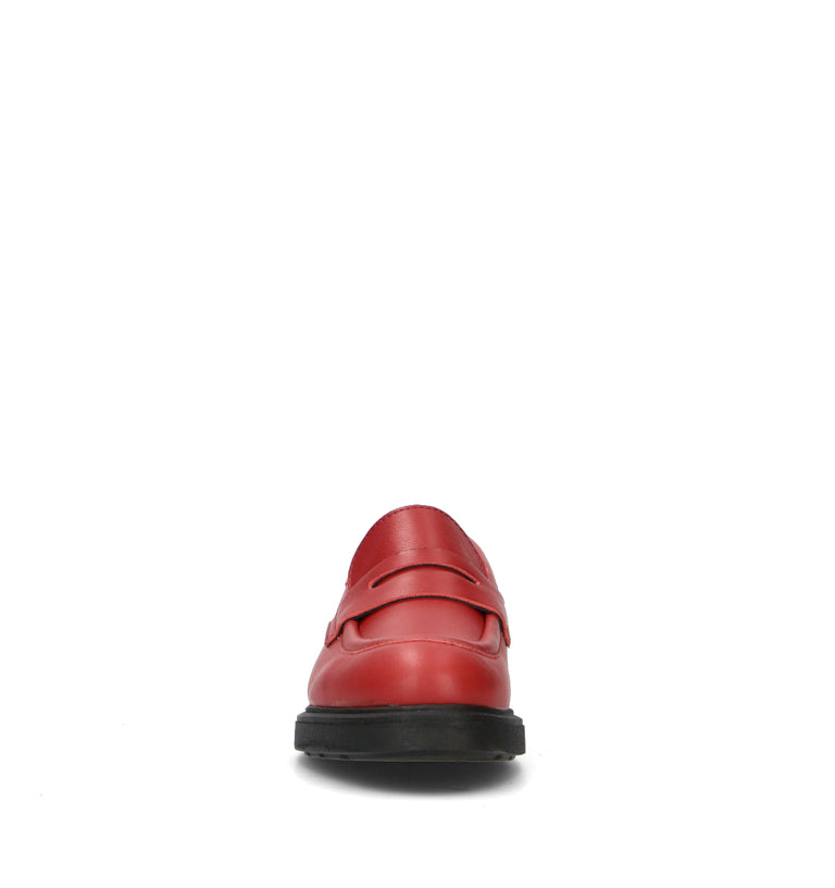 ROSA E ROSA Mocassino donna rosso in pelle