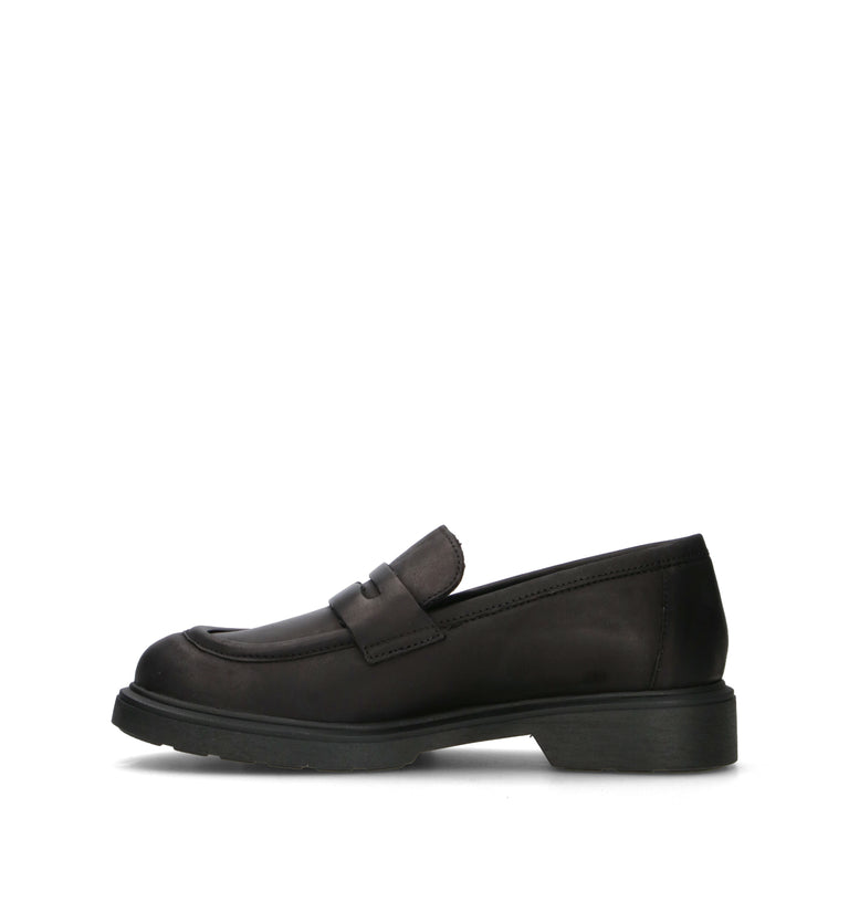 ROSA E ROSA Mocassino donna nero in pelle