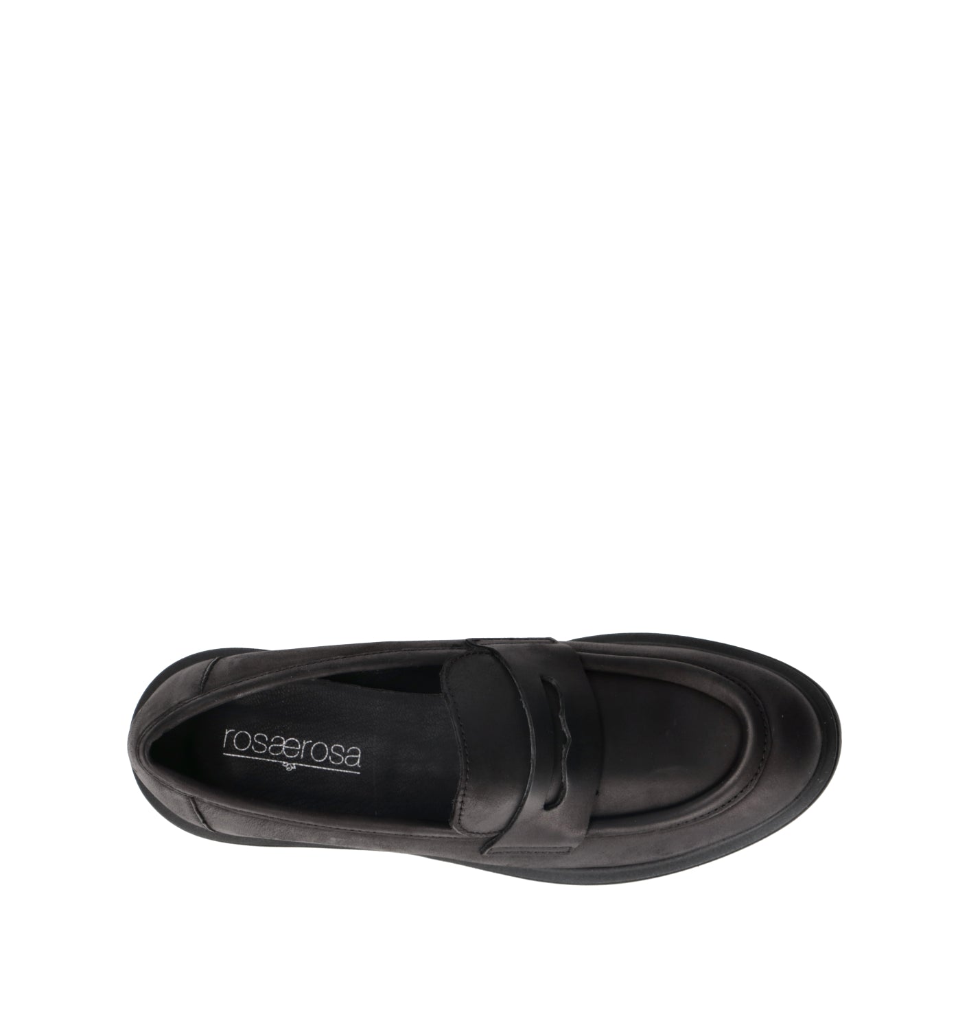 ROSA E ROSA Mocassino donna nero in pelle