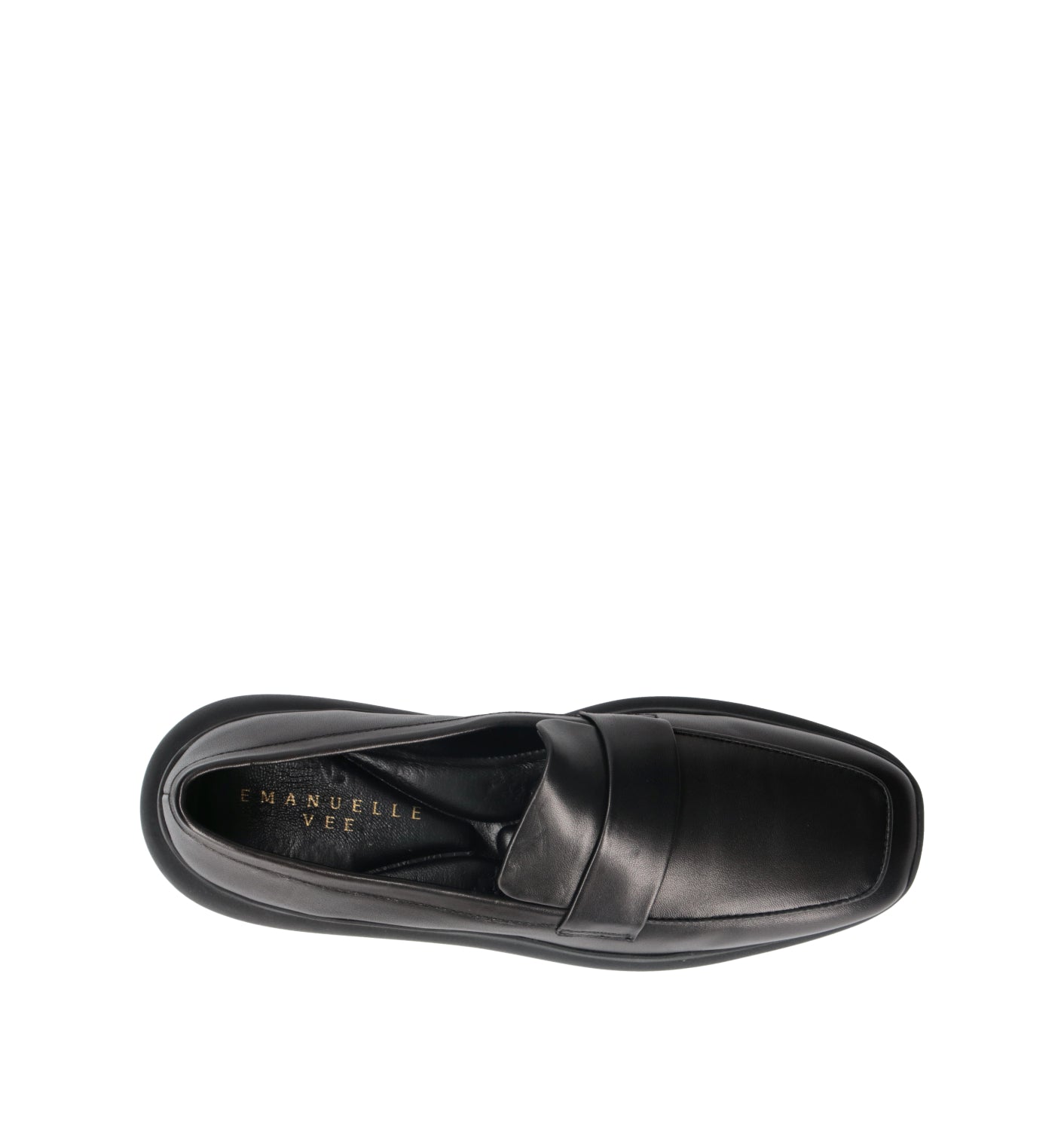 EMANUELLE VEE Mocassino donna nero in pelle