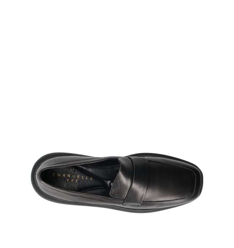 EMANUELLE VEE Ballerina donna nera in pelle