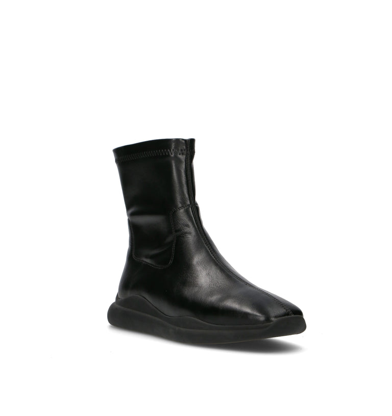 EMANUELLE VEE Tronchetto donna nero in pelle