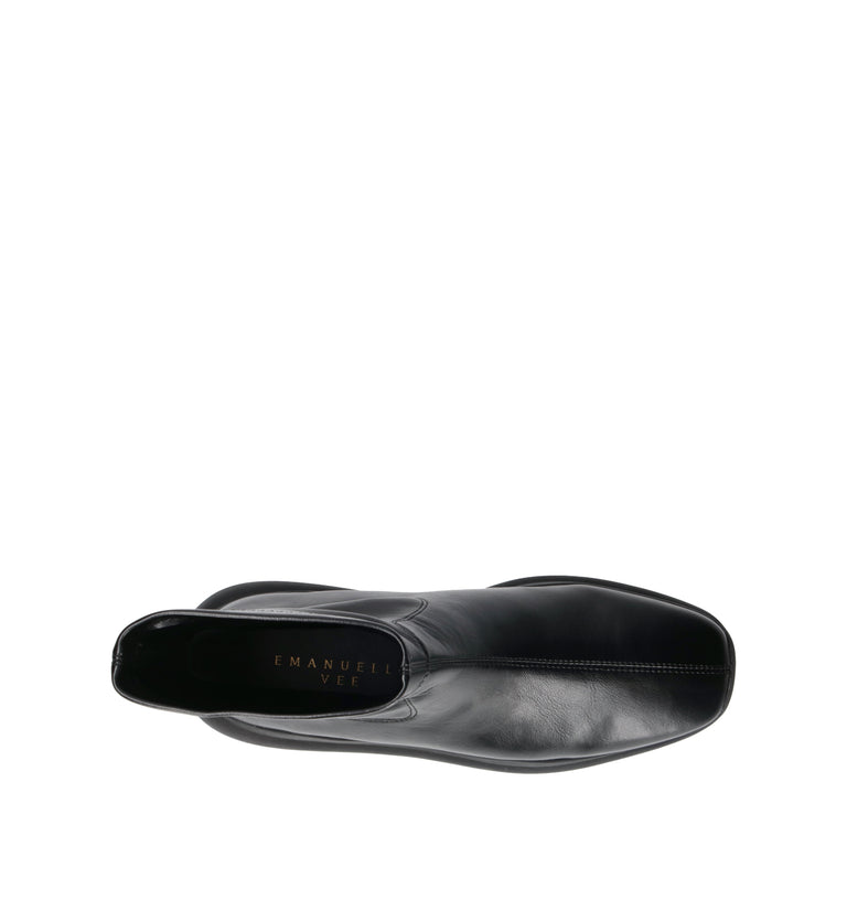 EMANUELLE VEE Tronchetto donna nero in pelle