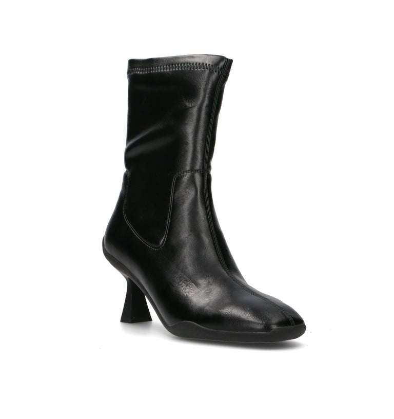 EMANUELLE VEE Tronchetto donna nero in pelle