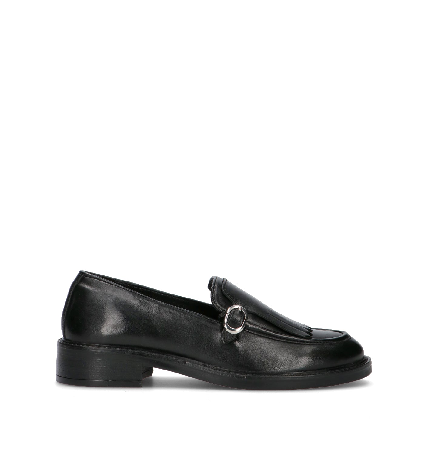EMANUELLE VEE Mocassino donna nero in pelle