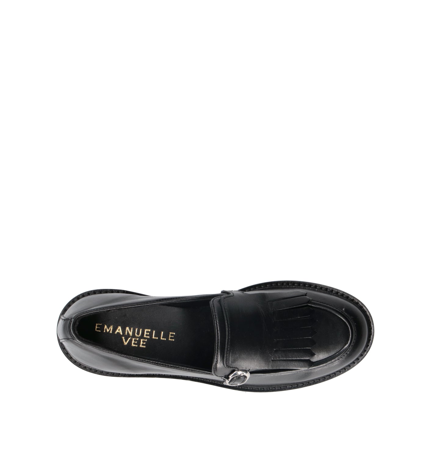 EMANUELLE VEE Mocassino donna nero in pelle
