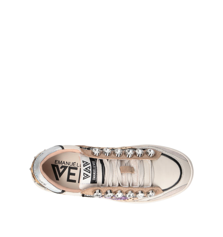 EMANUELLE VEE Sneaker donna multicolor in pelle