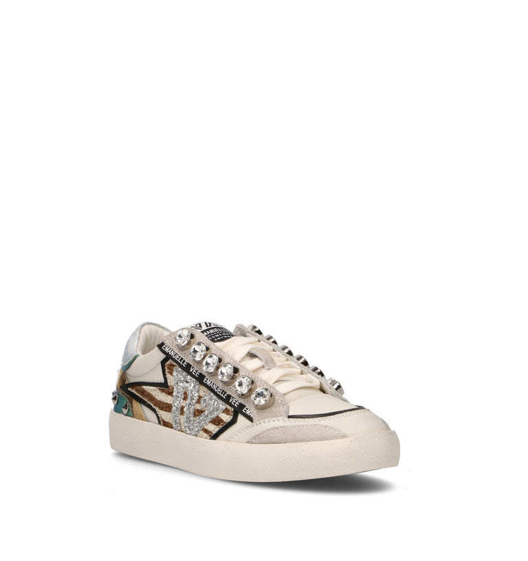 EMANUELLE VEE Sneaker donna bianca in pelle