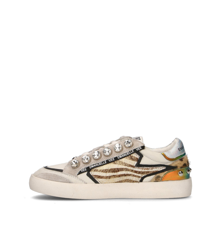 EMANUELLE VEE Sneaker donna bianca in pelle