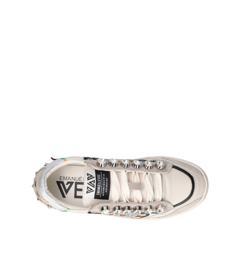 EMANUELLE VEE Sneaker donna bianca in pelle