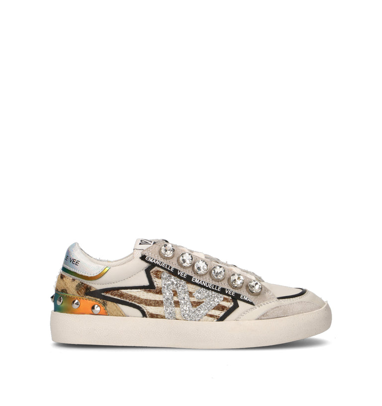EMANUELLE VEE Sneaker donna bianca in pelle